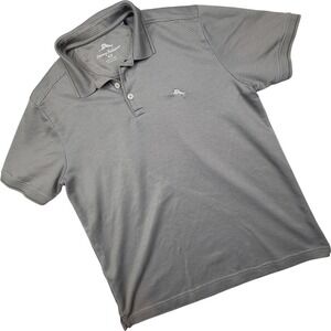 Tommy Bahama Men's Polo Shirt Gray Striped Size S Beach Resort Style
